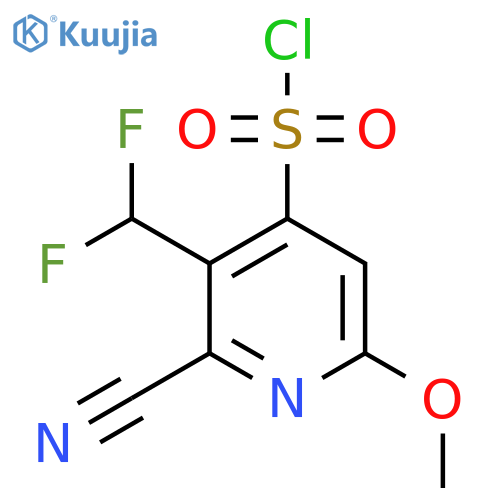 2-Cyano-3-(difluoromethyl)-6-methoxypyridine-4-sulfonyl chloride structure