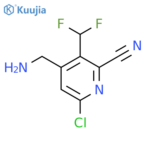 4-(Aminomethyl)-6-chloro-2-cyano-3-(difluoromethyl)pyridine structure