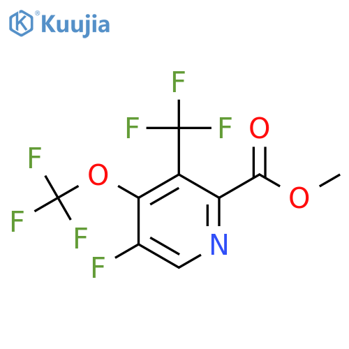 Methyl 5-fluoro-4-(trifluoromethoxy)-3-(trifluoromethyl)pyridine-2-carboxylate structure