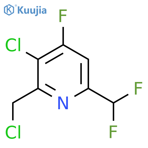 3-Chloro-2-(chloromethyl)-6-(difluoromethyl)-4-fluoropyridine structure