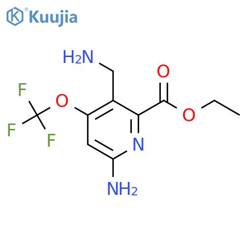 Ethyl 6-amino-3-(aminomethyl)-4-(trifluoromethoxy)pyridine-2-carboxylate structure