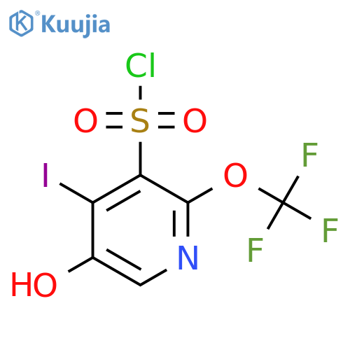 5-Hydroxy-4-iodo-2-(trifluoromethoxy)pyridine-3-sulfonyl chloride structure
