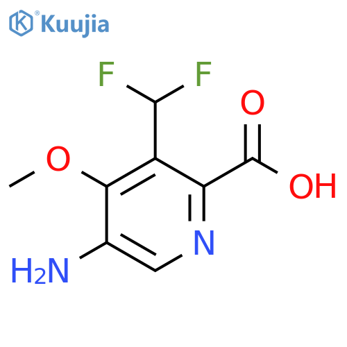 5-Amino-3-(difluoromethyl)-4-methoxypyridine-2-carboxylic acid structure