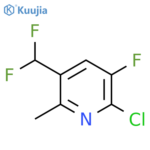 2-Chloro-5-(difluoromethyl)-3-fluoro-6-methylpyridine structure