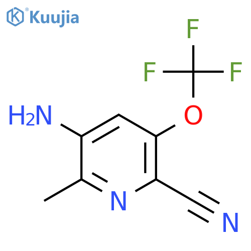 3-Amino-6-cyano-2-methyl-5-(trifluoromethoxy)pyridine structure