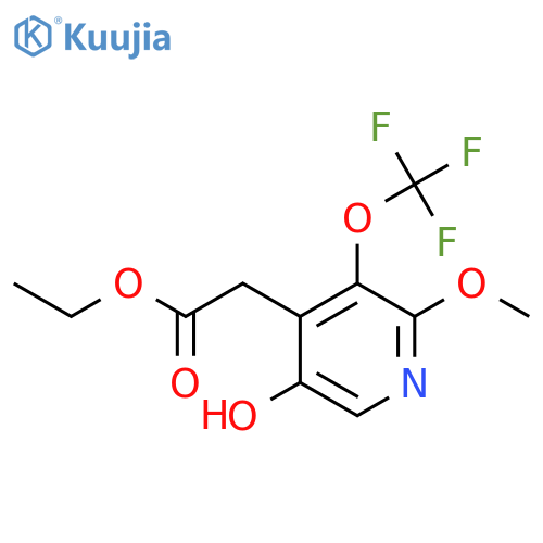 Ethyl 5-hydroxy-2-methoxy-3-(trifluoromethoxy)pyridine-4-acetate structure