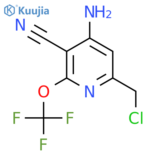 4-Amino-6-(chloromethyl)-3-cyano-2-(trifluoromethoxy)pyridine structure