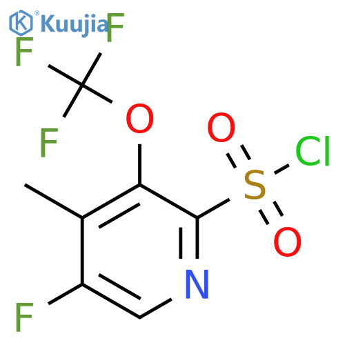 5-Fluoro-4-methyl-3-(trifluoromethoxy)pyridine-2-sulfonyl chloride structure