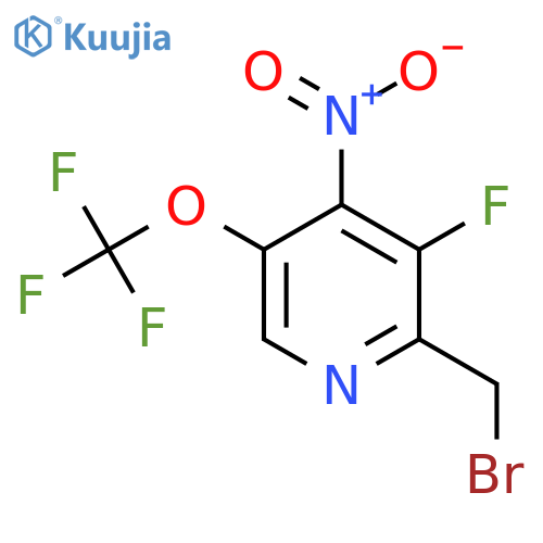 2-(Bromomethyl)-3-fluoro-4-nitro-5-(trifluoromethoxy)pyridine structure