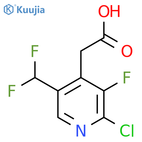2-Chloro-5-(difluoromethyl)-3-fluoropyridine-4-acetic acid structure
