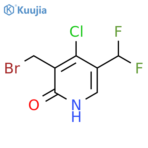 3-(Bromomethyl)-4-chloro-5-(difluoromethyl)-2-hydroxypyridine structure