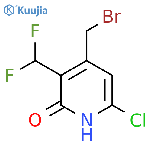 4-(Bromomethyl)-6-chloro-3-(difluoromethyl)-2-hydroxypyridine structure