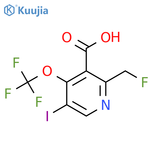 2-(Fluoromethyl)-5-iodo-4-(trifluoromethoxy)pyridine-3-carboxylic acid structure