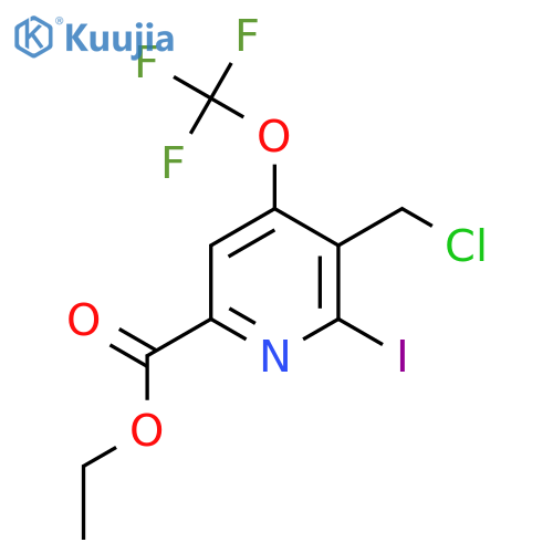 Ethyl 3-(chloromethyl)-2-iodo-4-(trifluoromethoxy)pyridine-6-carboxylate structure