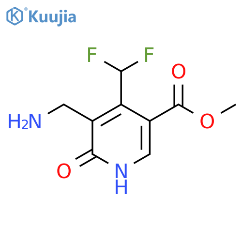 Methyl 3-(aminomethyl)-4-(difluoromethyl)-2-hydroxypyridine-5-carboxylate structure