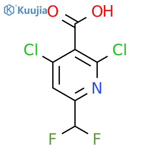 2,4-Dichloro-6-(difluoromethyl)pyridine-3-carboxylic acid structure
