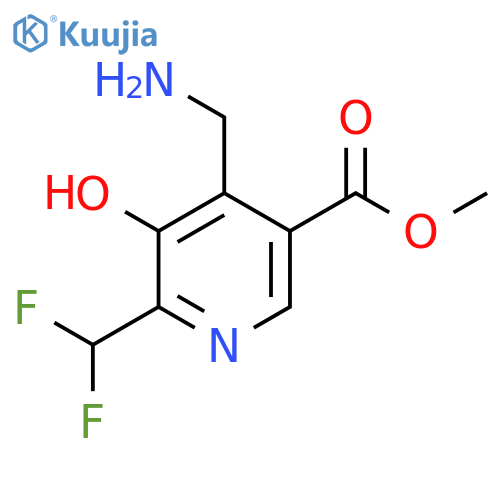 Methyl 4-(aminomethyl)-2-(difluoromethyl)-3-hydroxypyridine-5-carboxylate structure