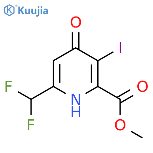 Methyl 6-(difluoromethyl)-4-hydroxy-3-iodopyridine-2-carboxylate structure