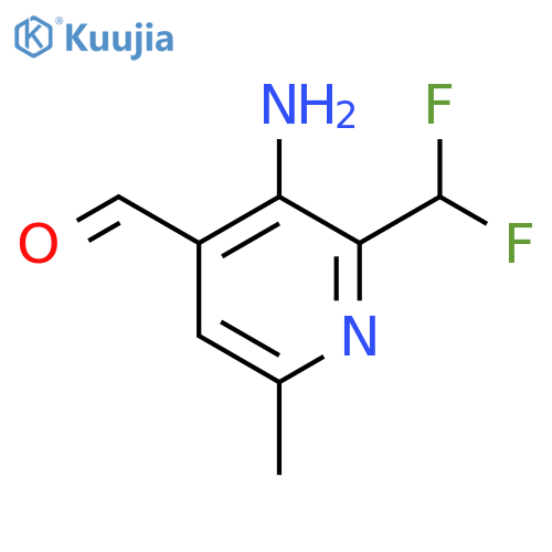 3-Amino-2-(difluoromethyl)-6-methylpyridine-4-carboxaldehyde structure