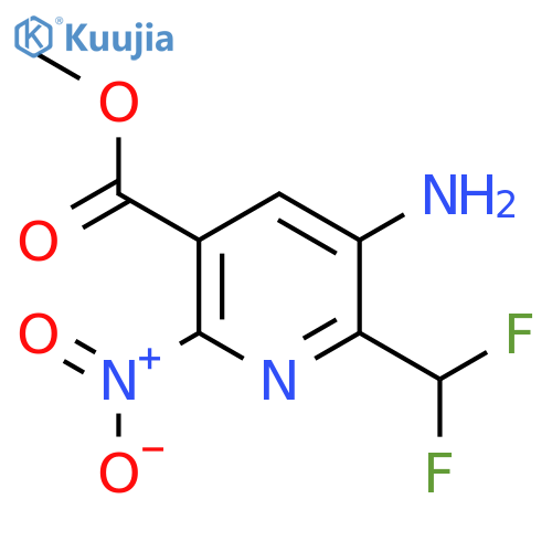 Methyl 3-amino-2-(difluoromethyl)-6-nitropyridine-5-carboxylate structure