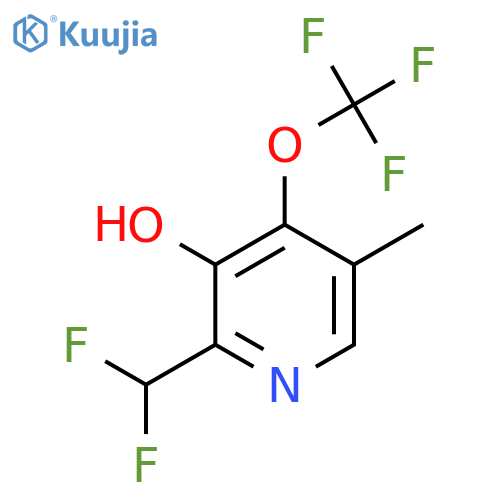 2-(Difluoromethyl)-3-hydroxy-5-methyl-4-(trifluoromethoxy)pyridine structure