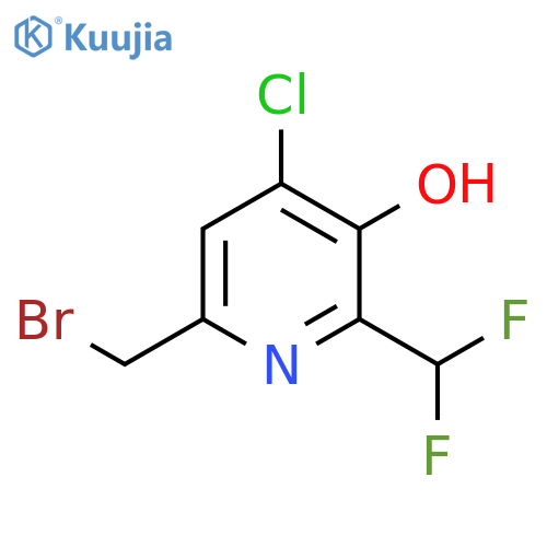 6-(Bromomethyl)-4-chloro-2-(difluoromethyl)-3-hydroxypyridine structure