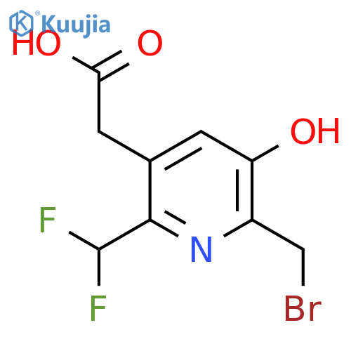 2-(Bromomethyl)-6-(difluoromethyl)-3-hydroxypyridine-5-acetic acid structure