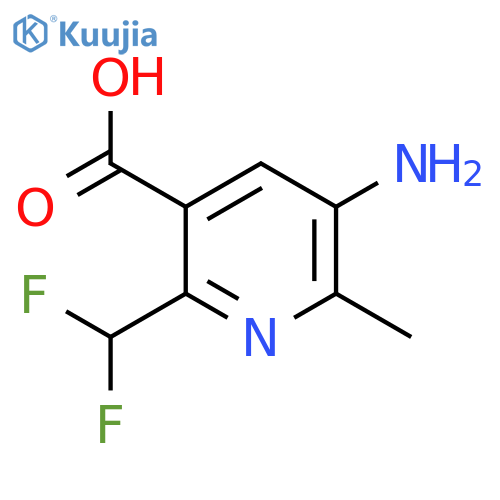 3-Amino-6-(difluoromethyl)-2-methylpyridine-5-carboxylic acid structure