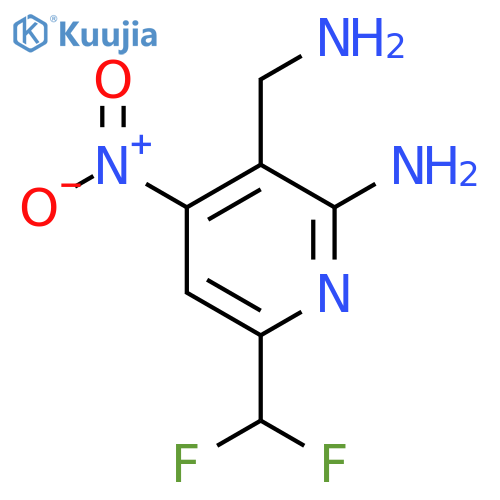 2-Amino-3-(aminomethyl)-6-(difluoromethyl)-4-nitropyridine structure