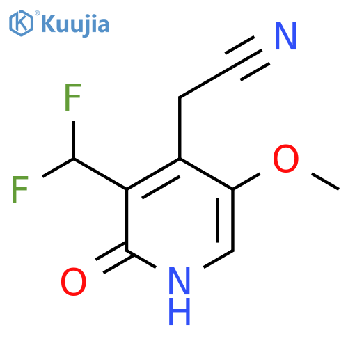 3-(Difluoromethyl)-2-hydroxy-5-methoxypyridine-4-acetonitrile structure