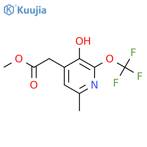 Methyl 3-hydroxy-6-methyl-2-(trifluoromethoxy)pyridine-4-acetate structure