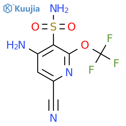 4-Amino-6-cyano-2-(trifluoromethoxy)pyridine-3-sulfonamide structure
