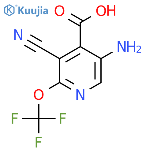 5-Amino-3-cyano-2-(trifluoromethoxy)pyridine-4-carboxylic acid structure
