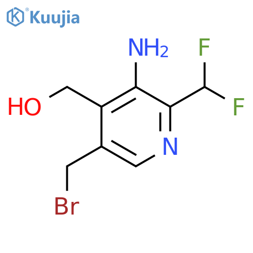 3-Amino-5-(bromomethyl)-2-(difluoromethyl)pyridine-4-methanol structure