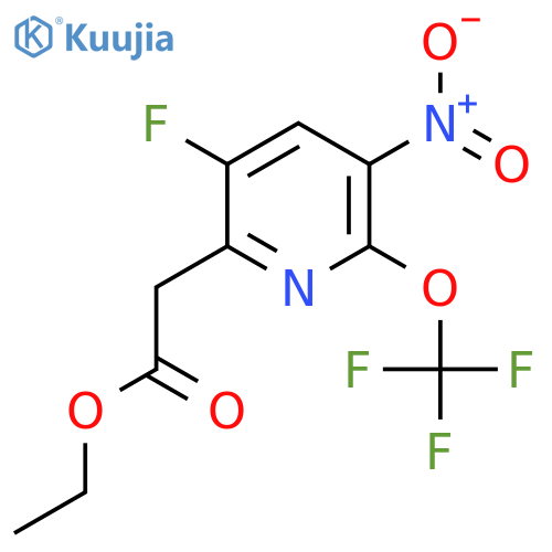 Ethyl 3-fluoro-5-nitro-6-(trifluoromethoxy)pyridine-2-acetate structure