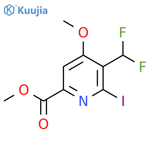 Methyl 3-(difluoromethyl)-2-iodo-4-methoxypyridine-6-carboxylate structure