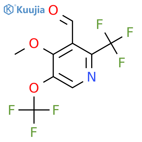 4-Methoxy-5-(trifluoromethoxy)-2-(trifluoromethyl)pyridine-3-carboxaldehyde structure