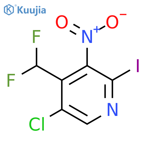 5-Chloro-4-(difluoromethyl)-2-iodo-3-nitropyridine structure