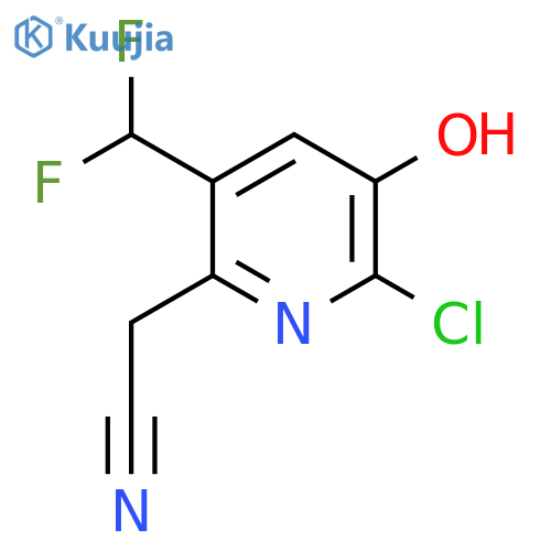 2-Chloro-5-(difluoromethyl)-3-hydroxypyridine-6-acetonitrile structure