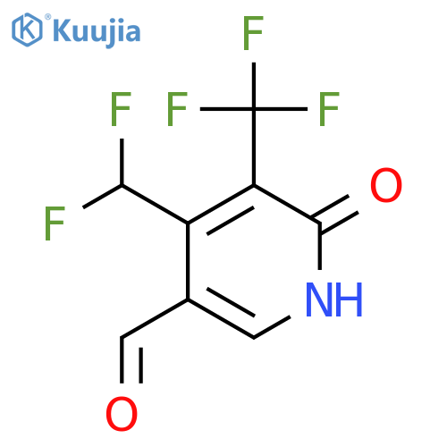 4-(Difluoromethyl)-2-hydroxy-3-(trifluoromethyl)pyridine-5-carboxaldehyde structure