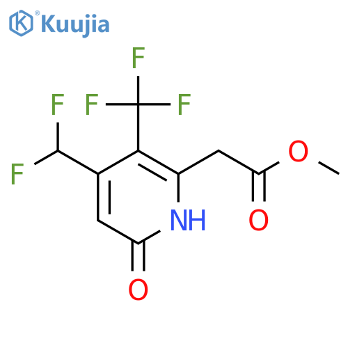 Methyl 4-(difluoromethyl)-6-hydroxy-3-(trifluoromethyl)pyridine-2-acetate structure