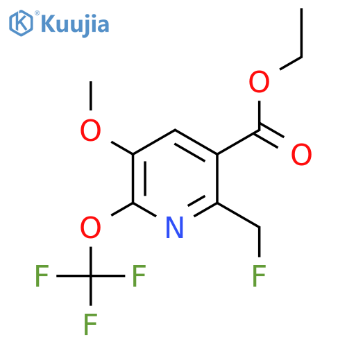 Ethyl 2-(fluoromethyl)-5-methoxy-6-(trifluoromethoxy)pyridine-3-carboxylate structure