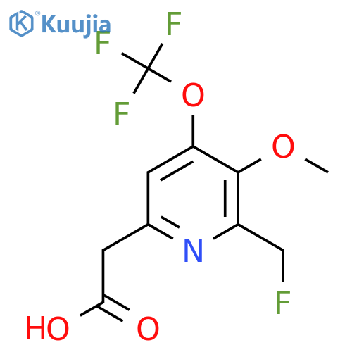 2-(Fluoromethyl)-3-methoxy-4-(trifluoromethoxy)pyridine-6-acetic acid structure