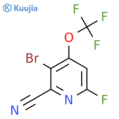 3-Bromo-2-cyano-6-fluoro-4-(trifluoromethoxy)pyridine structure