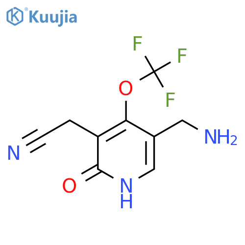 5-(Aminomethyl)-2-hydroxy-4-(trifluoromethoxy)pyridine-3-acetonitrile structure