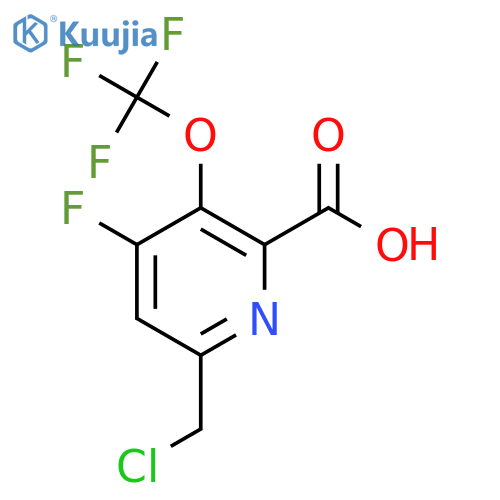 6-(Chloromethyl)-4-fluoro-3-(trifluoromethoxy)pyridine-2-carboxylic acid structure