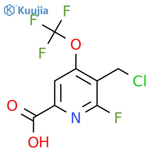 3-(Chloromethyl)-2-fluoro-4-(trifluoromethoxy)pyridine-6-carboxylic acid structure