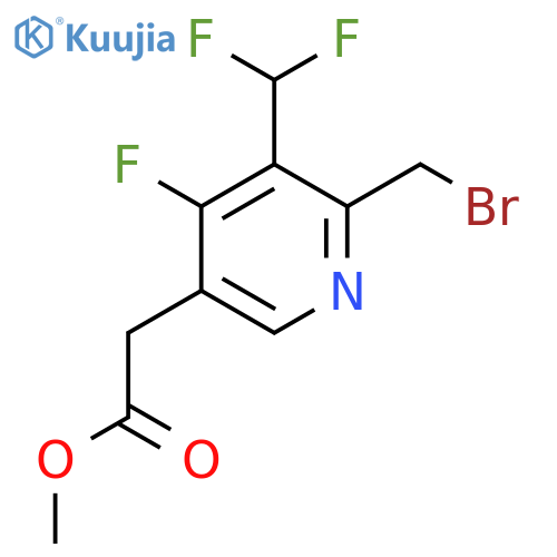 Methyl 2-(bromomethyl)-3-(difluoromethyl)-4-fluoropyridine-5-acetate structure