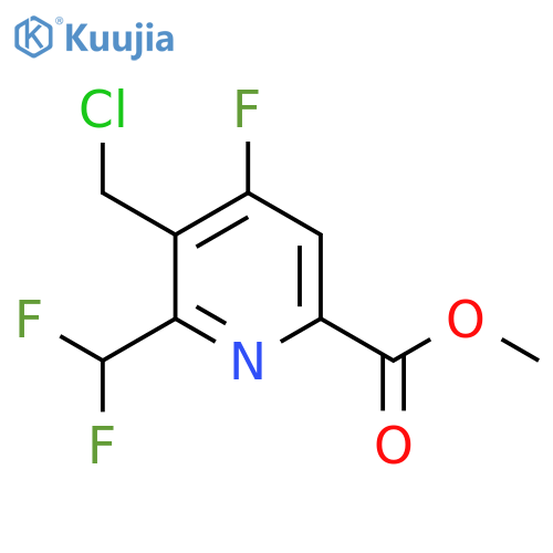 Methyl 3-(chloromethyl)-2-(difluoromethyl)-4-fluoropyridine-6-carboxylate structure