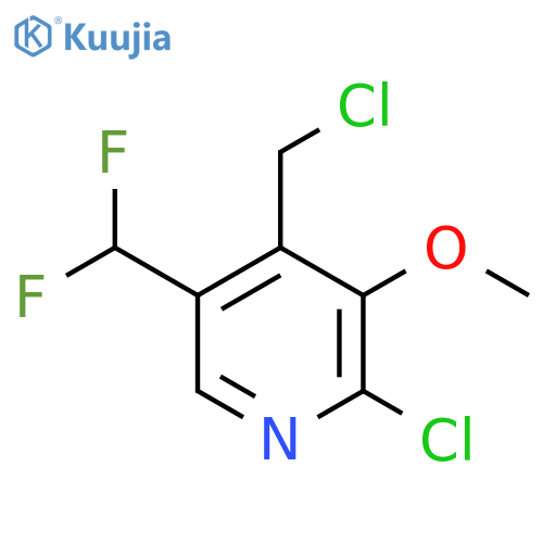 2-Chloro-4-(chloromethyl)-5-(difluoromethyl)-3-methoxypyridine structure